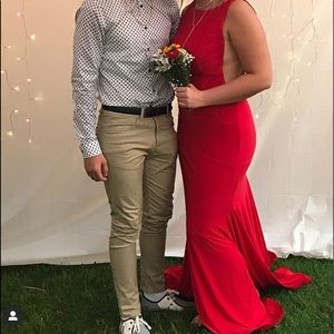 long red prom dress jovani